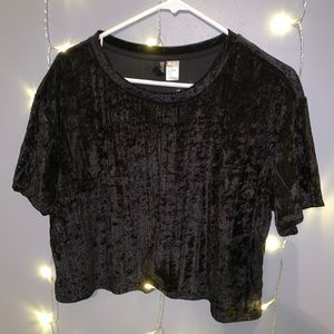 Velvet Crop Top